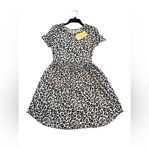 Dalmatian Print Whimsical Dress Womens Small Black & White Summer Vacation NWT